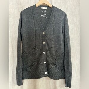 Odd Molly Charcoal Gray Sweater XL